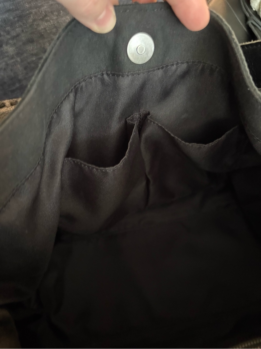 The Sak Los Feliz Black Leather Medium Slouchy Tote Shoulder Bag - Picture 11 of 12